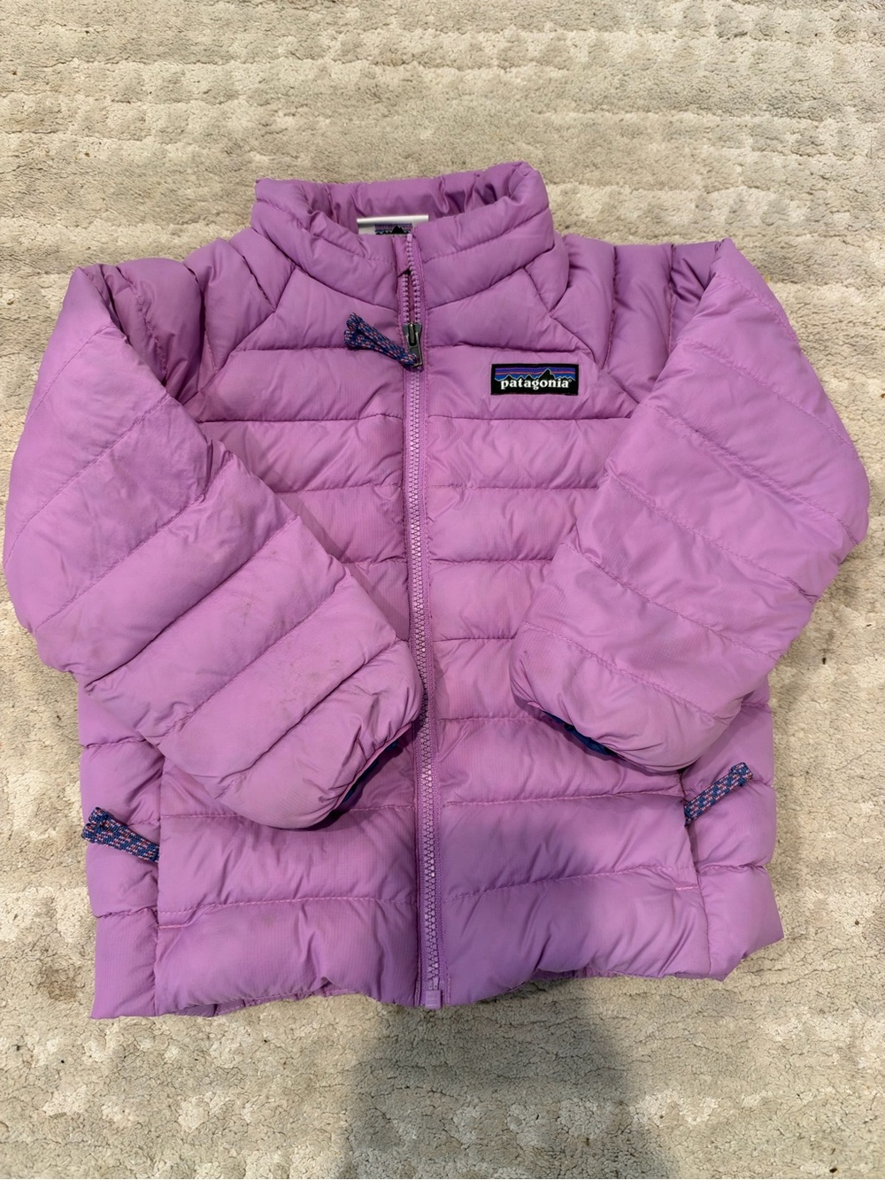 Patagonia Kids Lavender Puff Coat with Zip